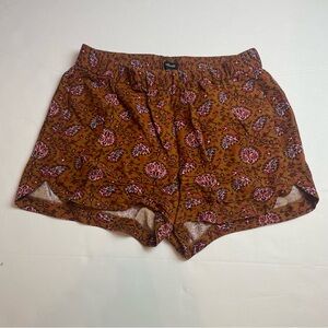 Madewell Drapey Pull-On Shorts in Warm Paisley